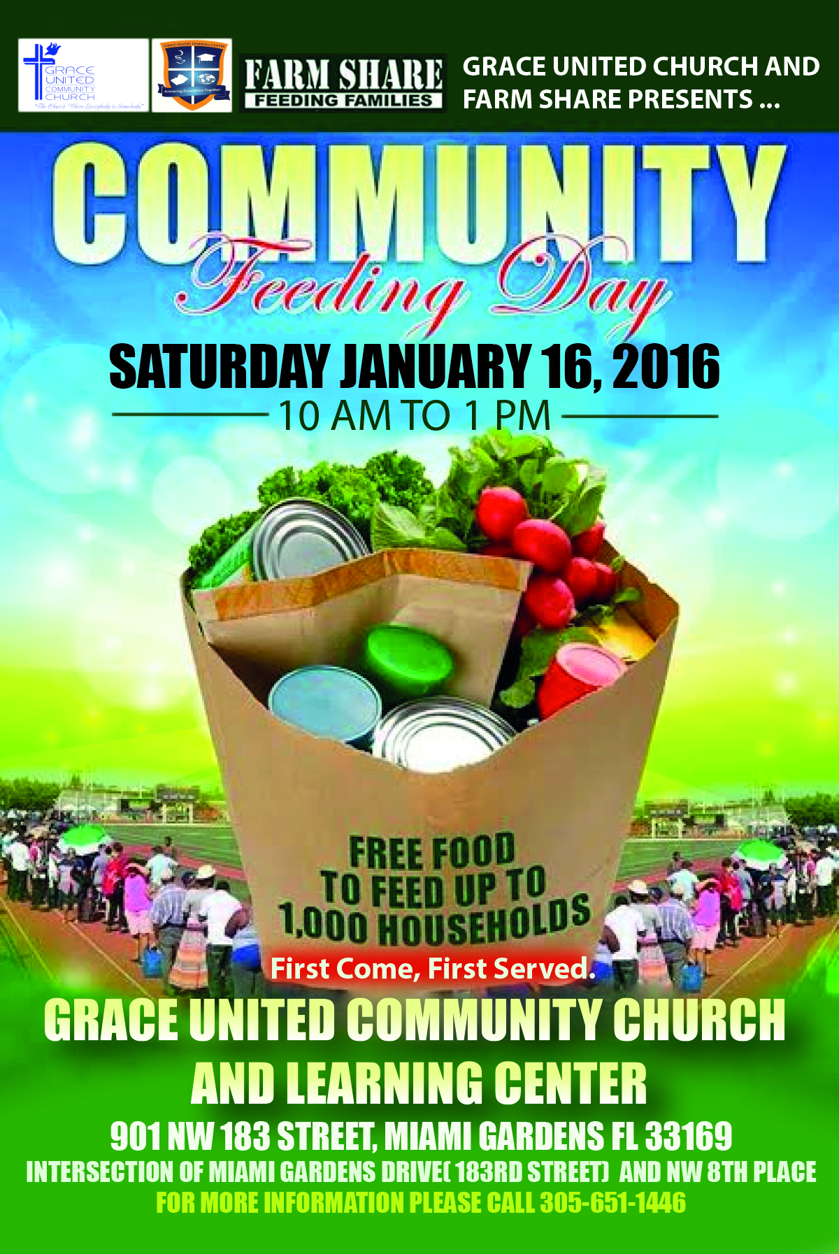 Grace United Learning Center Food Drive